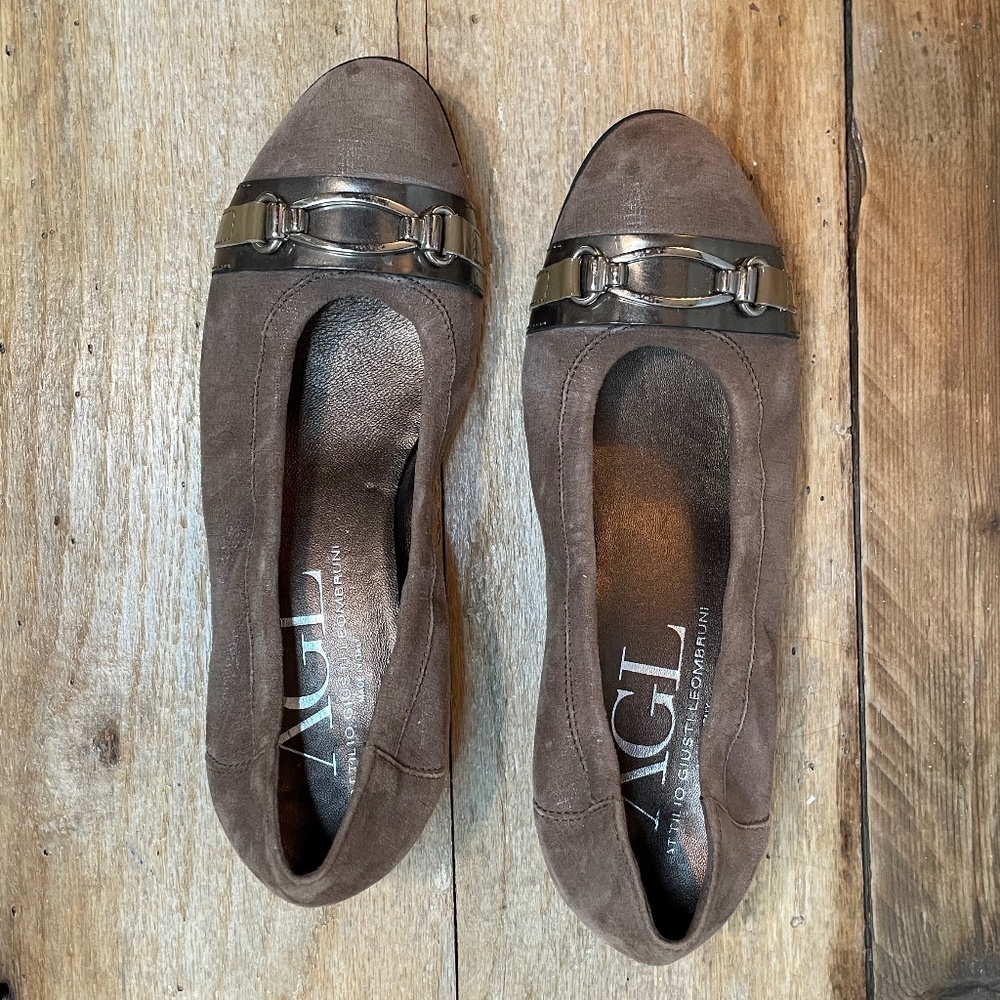 Attilio Giusti Leombruni Brown Flats - sz 39.5